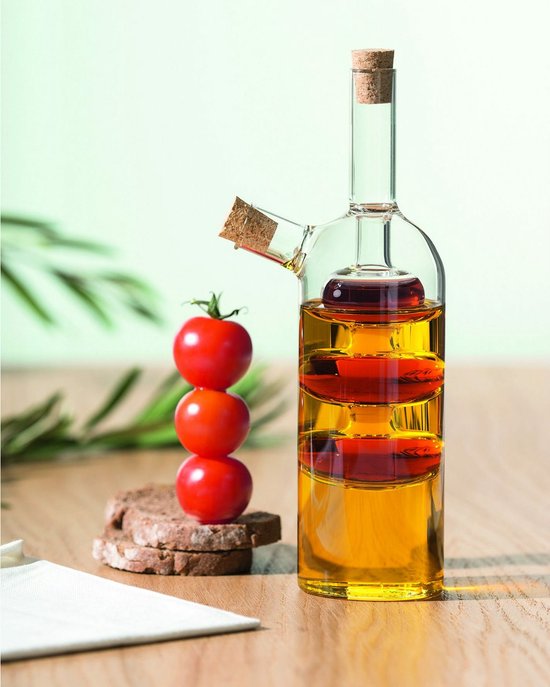 5Five Vinegar / Oil bottle luxury table set dispenser - glass - Designer shape - olive oil bottles