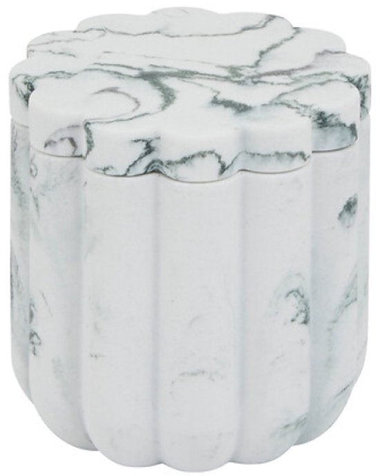 Badkamer accessoires set 4-delig – witte marmerlook, polyresin – foto 5