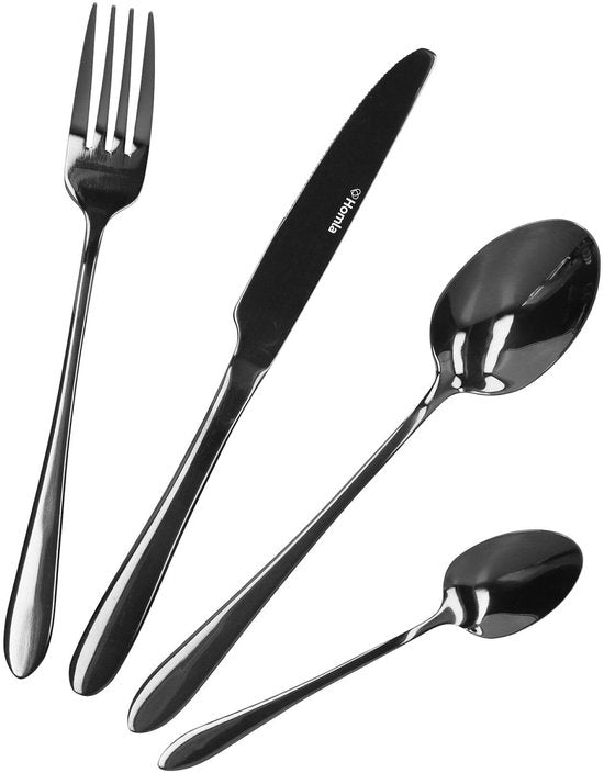 HOMLA - ABELE - Cutlery set - 16 pieces - Black