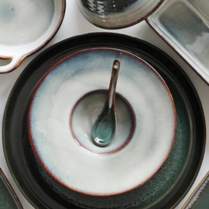 MPLCo - Ramen Lepel - Keramische Ramen Lepel - Aziatische Soeplepel - Japanse Noodle Lepel - Voor Ramen, Soep, Bouillon & Noedels - Vaatwasser, Oven & Magnetronbestendig - 16 x 4.5 cm - Groen