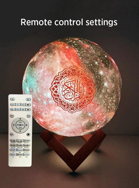 Koran lamp speaker met 7 ledkleuren, afstandsbediening en app