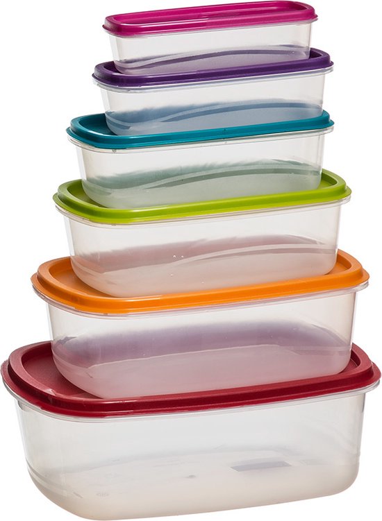 5Five vershoudbakjes nestbaar, 4-delig – BPA-vrij, luchtdicht, voor meal prep – foto 4