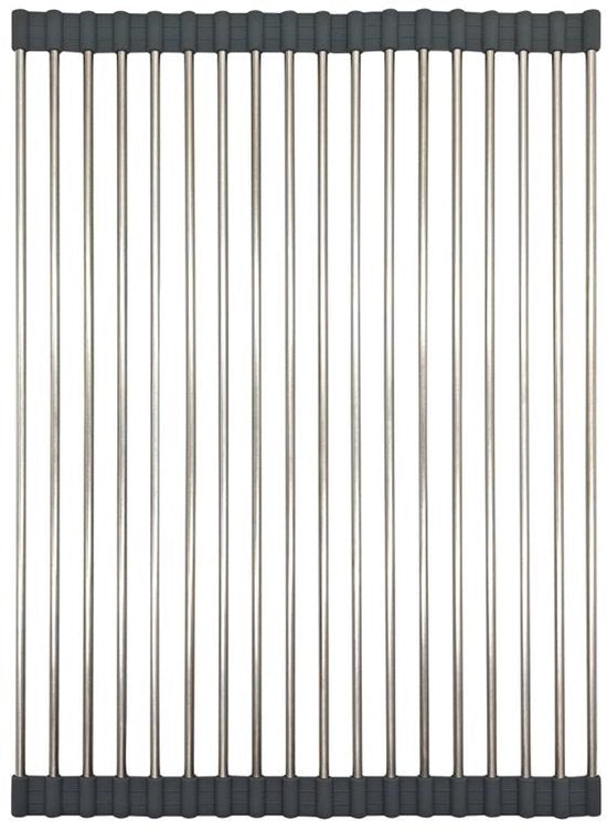 Kinghoff afwasdroogmat van RVS – opvouwbare droogmat met antislip, 45 x 32 cm