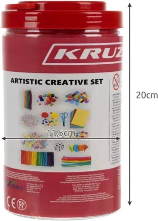 Kruzzel Grote Creatieve Knutselset: Eindeloos Knutselplezier in een Pot!