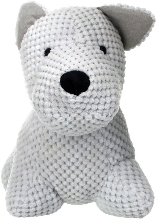Plüsch-Türstopper Hund - Weiß - 31 x 24 cm - 1 kg - Polyester - Funktionales & süßes Design - Mit Sand gefüllt