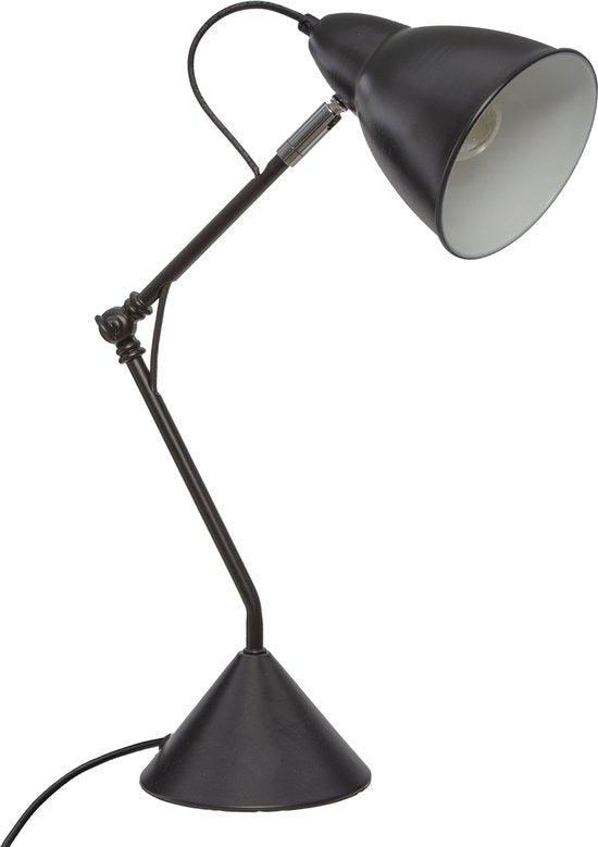 Atmosphera Tafellamp / bureaulampje Design Light Classic - zwart - metaal - H62 cm - Leeslamp