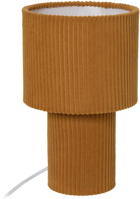 Ribbed metal table lamp