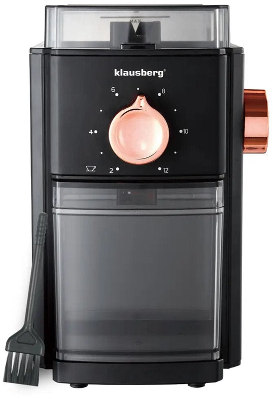 Klausberg koffiemolen flat burr – maalgraad instelbaar, tot 12 kopjes, 150 W
