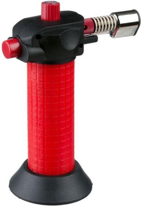 Chalumeau de cuisine - Brûleur à gaz - Rouge - 13 cm