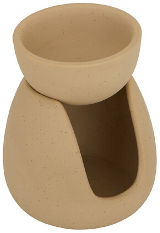Wonja oliebrander van keramiek – aroma brander voor etherische olie, beige