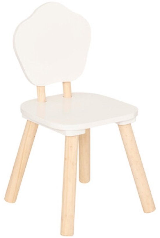 Douceur Organic Children's Furniture - Children's Furniture Set - Children's Furniture - 1 Table + 1 Chair - Set for Kids - MDF & Pine Wood - White