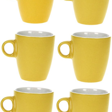 Cosy & Trendy Vicky Beker - 19 cl - Ø 7 cm x 8.5 cm - Geel - Set-6