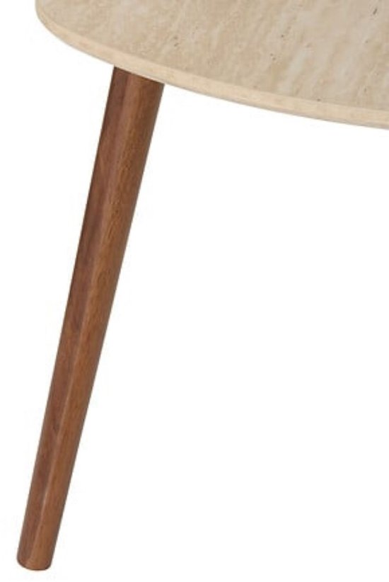 Set van 3 koffietafels / bijzettafels Mileo – travertinlook – nesttafels – max hoogte 60 cm