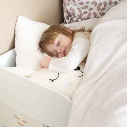2-in-1 Knuffelkussen en Dekentje - Met Rits - Deken & Kussen - Voor Kinderen - Hondenontwerp - Polyester - 150 x 100 cm - Wit