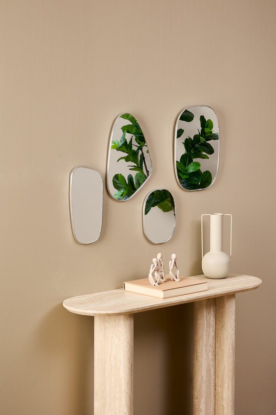 Atmosphera Organic Wall Mirrors - Set of 4 pieces - 30 x 40 cm