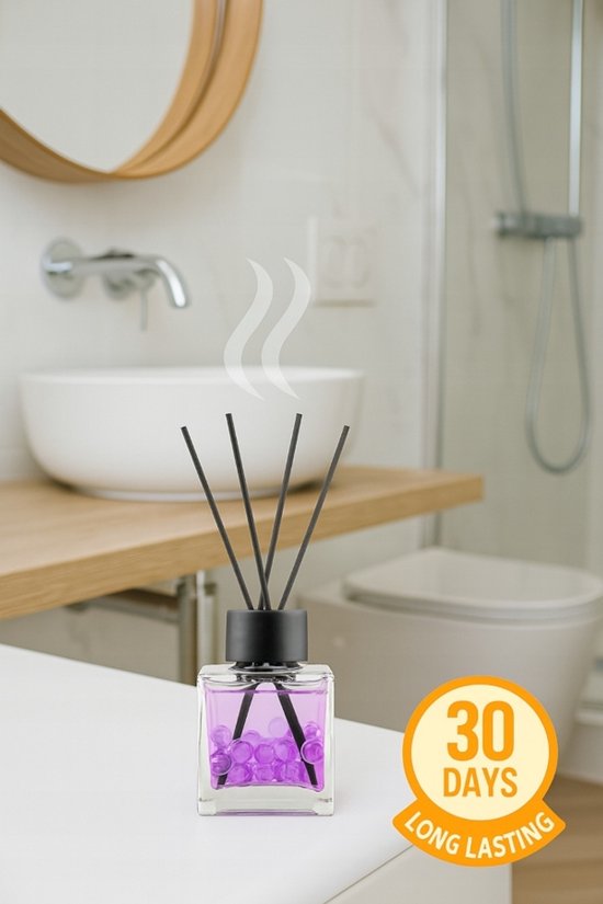 Elix - Duftstäbchen - Duftstäbchen mit Perlen - Lufterfrischer - Innenraum-Parfum-Diffusor – Duftstäbchen Langanhaltender Duft - Dekorativer Aroma-Diffusor - für Wohnzimmer & Badezimmer - 100 ml - Berry Paradise