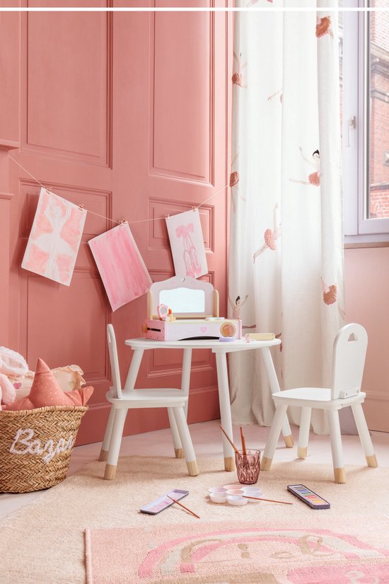 Atmosphera Kids Make-up Kaptafel met Accessoires - 32x26x26cm - Roze