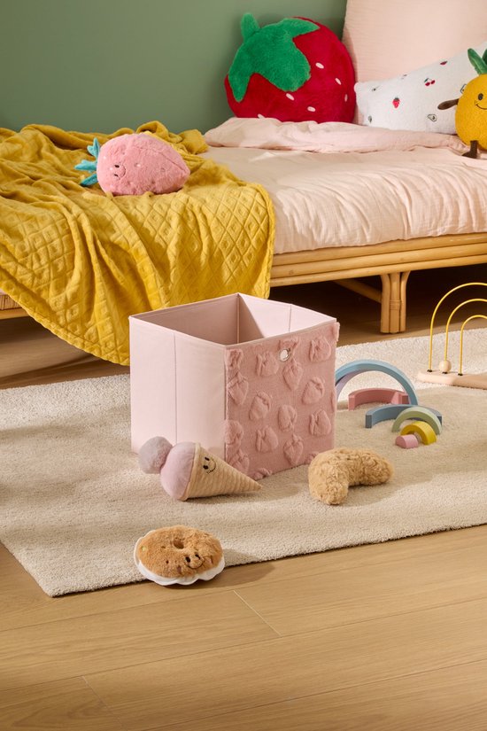 Atmosphera Kids Fraiz opbergmand roze – opvouwbaar, 30 x 30 x 30 cm – foto 3