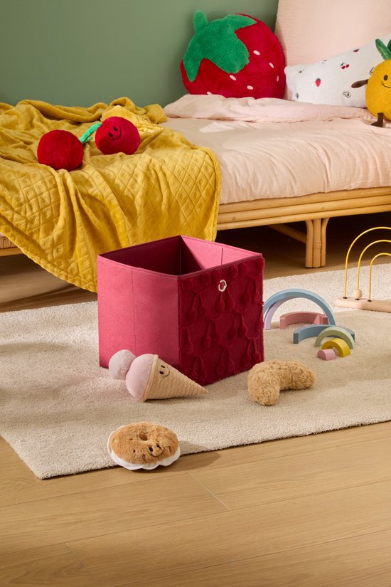Atmosphera Kids Cerise Opberg - 30 x 30 x 30 cm - Opvouwbaar - Rood