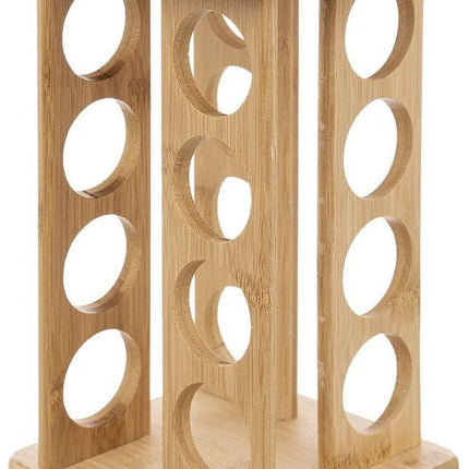 Kruidenrekje met 16 kruidenpotjes 29 cm van bamboe - Keukenkruiden potjes - Kruiden bewaren