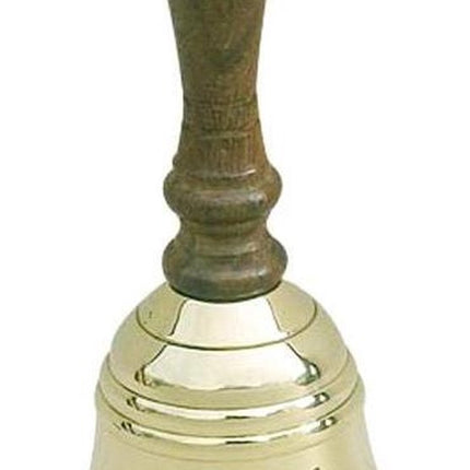 Luxe vergulde Handbel - Tafelbel - Receptiebel - IJscoman bel - Butler bel - School bel - Balie bel - Captain's bel