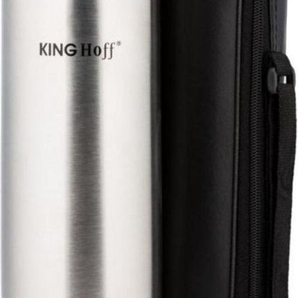 Kinghoff 4053 - Bouteille isotherme en acier inoxydable 750 ml - Isolation à double paroi - Avec fonction verseur et étui de protection