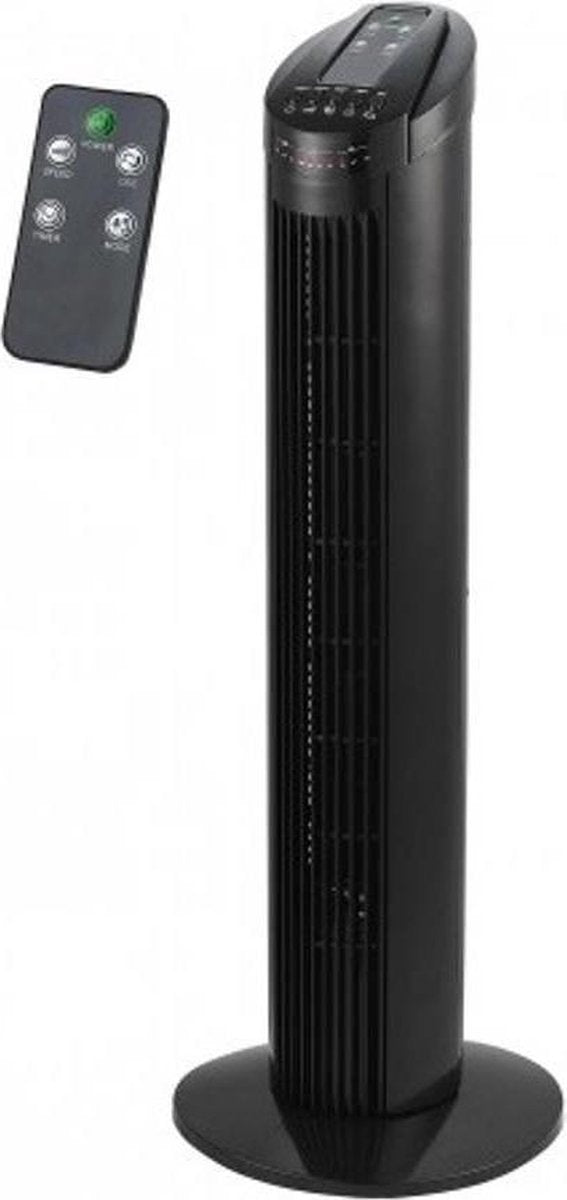 Klausberg 7470 torenventilator zwart – 75 cm, met timer en afstandsbediening