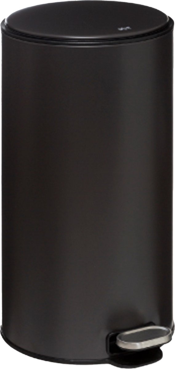 5Five Poubelle à pédale Delta - anthracite - métal - 30 litres - 39 x 33 x 62 cm - cuisine
