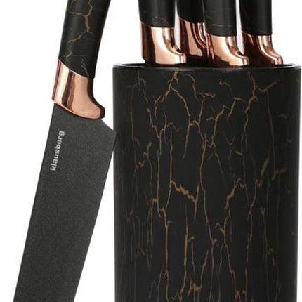 Klausberg 7799 - Ensemble de 6 couteaux - Bloc de couteaux - Moderne - Noir