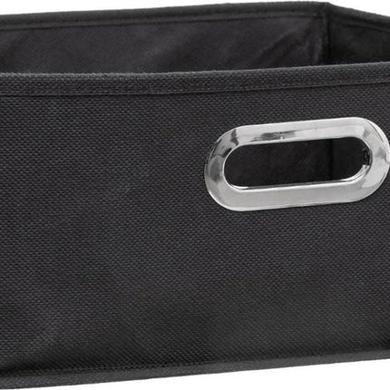 5Five Panier de rangement/panier d'armoire - gris foncé - lin - 14 litres - 31 x 31 x 15 cm - Boîte de rangement - Paniers pour étagères