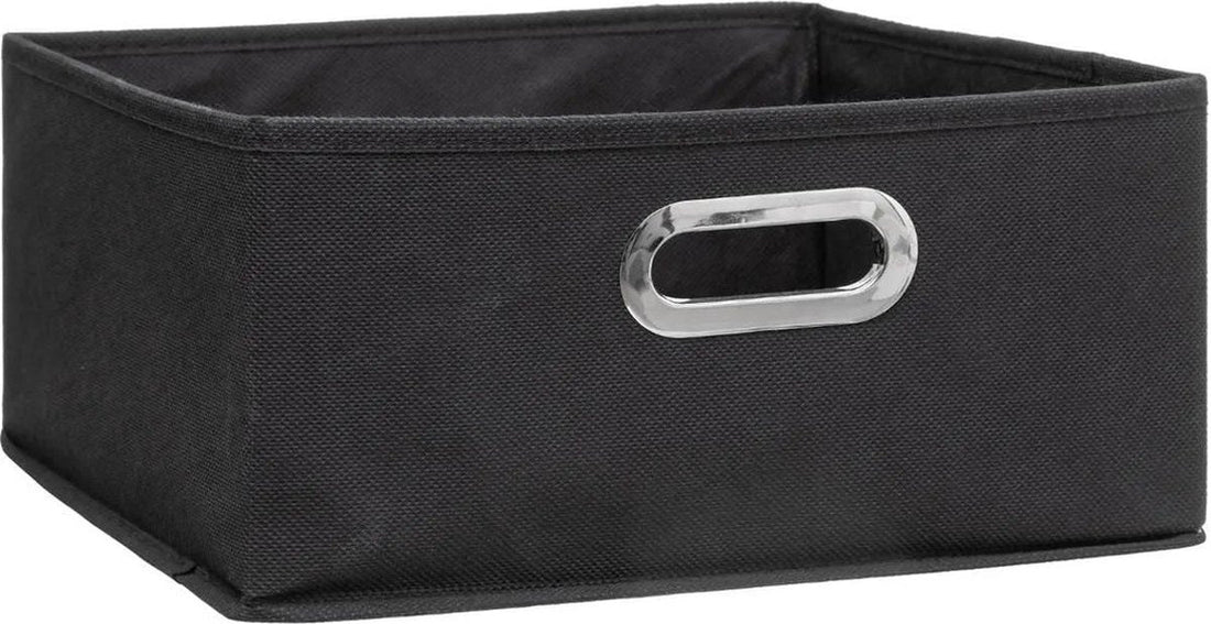5Five Storage basket / cupboard basket - dark grey - linen - 14 litres - 31 x 31 x 15 cm - Storage box - Cube unit baskets