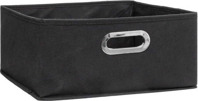 5Five Panier de rangement/panier d'armoire - gris foncé - lin - 14 litres - 31 x 31 x 15 cm - Boîte de rangement - Paniers pour étagères