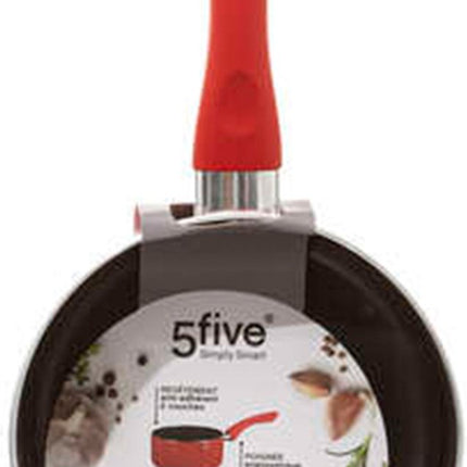 Casserole/casserole à sauce - Induction - aluminium - rouge/noir - D18 cm