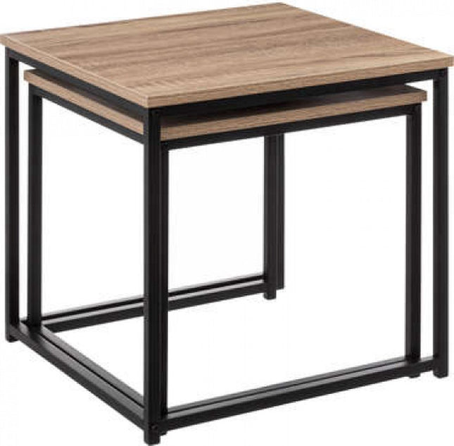5Five Aliaj Tables gigognes, set de 2 – 45 x 45 x 45 cm – Beige