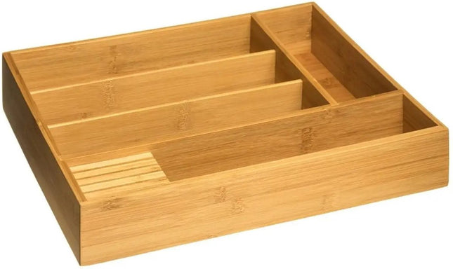 5Five Boîte à couverts en bambou avec porte-couteaux