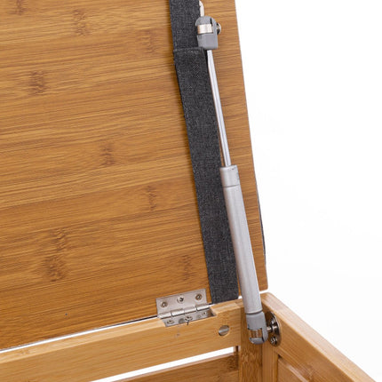 Banc de rangement en bambou 5Five avec coussin