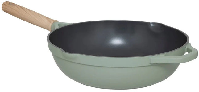 5Five Casserole avec couvercle en verre - Compatible tous feux - vert/beige - D28 x H13cm - Sauteuse