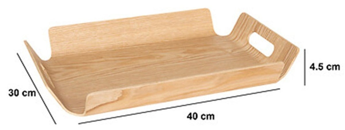 5Five Design Tablett aus Weidenholz - 40 x 30 cm - hellbraun - Charakter - für Gläser und Tassen