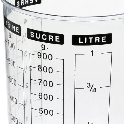 Double gobelet doseur/mélangeur - plastique - transparent - 1000 ml