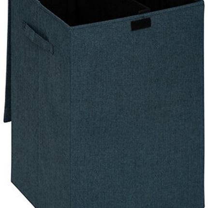 5Five Eureka panier à linge - 74 litres - vert émeraude - 37 x 37 x 60 cm - MDF/Tissu polyester - avec couvercle