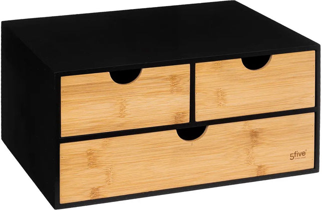 5Five bloc de rangement de bureau avec 3 tiroirs - 32 x 25 x 16 cm - bois