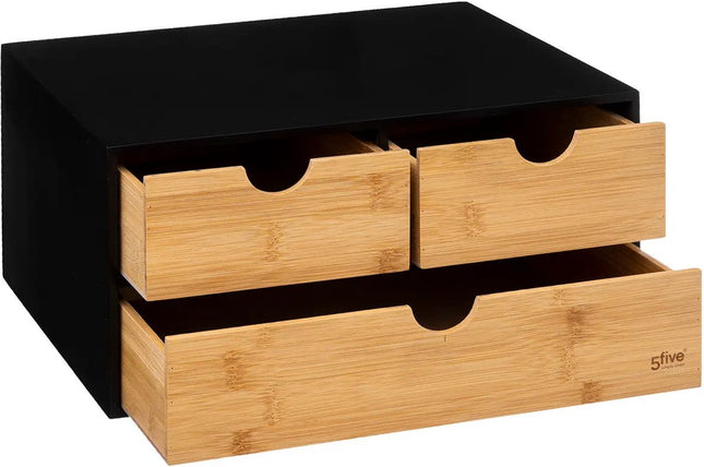 5Five bloc de rangement de bureau avec 3 tiroirs - 32 x 25 x 16 cm - bois