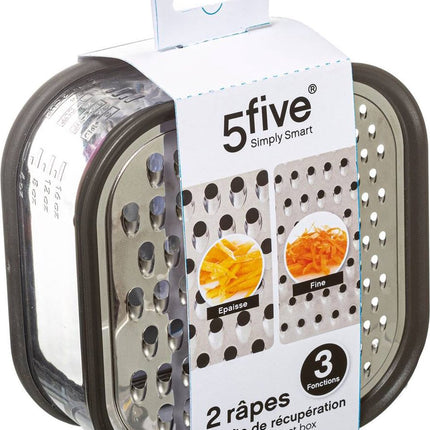 Râpe de cuisine avec bac de récupération - 14 x 7 cm - râpe à fromage - légumes