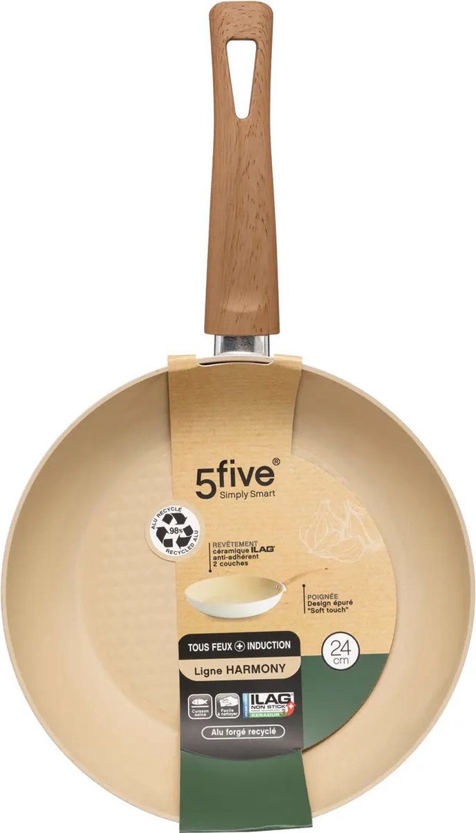 5Five Harmony koekenpan voor alle warmtebronnen – Ø 24 cm, beige – foto 2