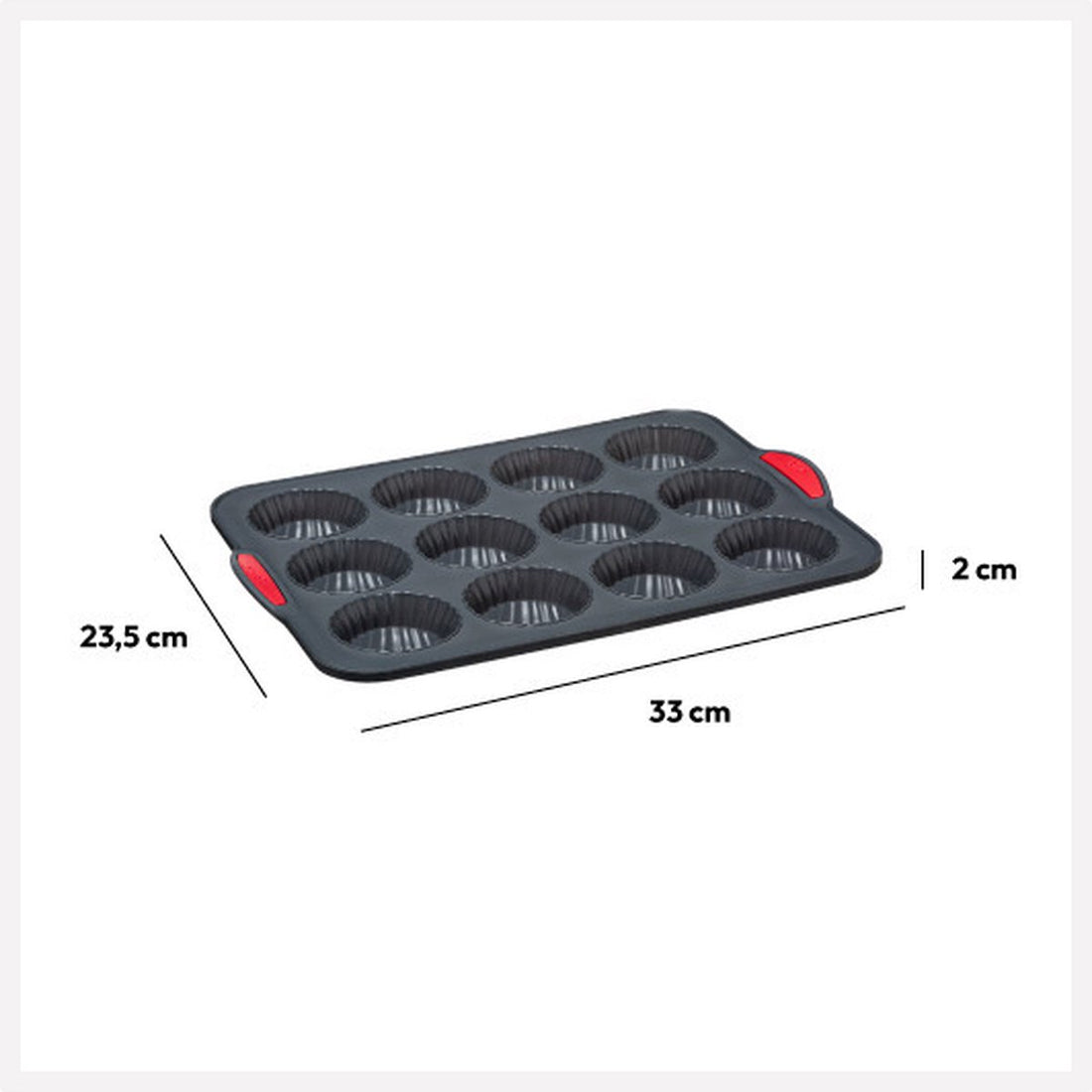 Muffins und Cupcakes backen - 33 x 23 cm - für 12 Stück - Silikon