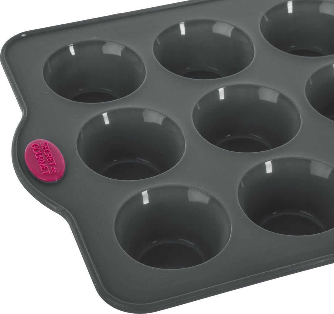 5Five Muffins- und Cupcakes-Backform/-blech – 33 x 24 cm – für 12 Stück – Silikon