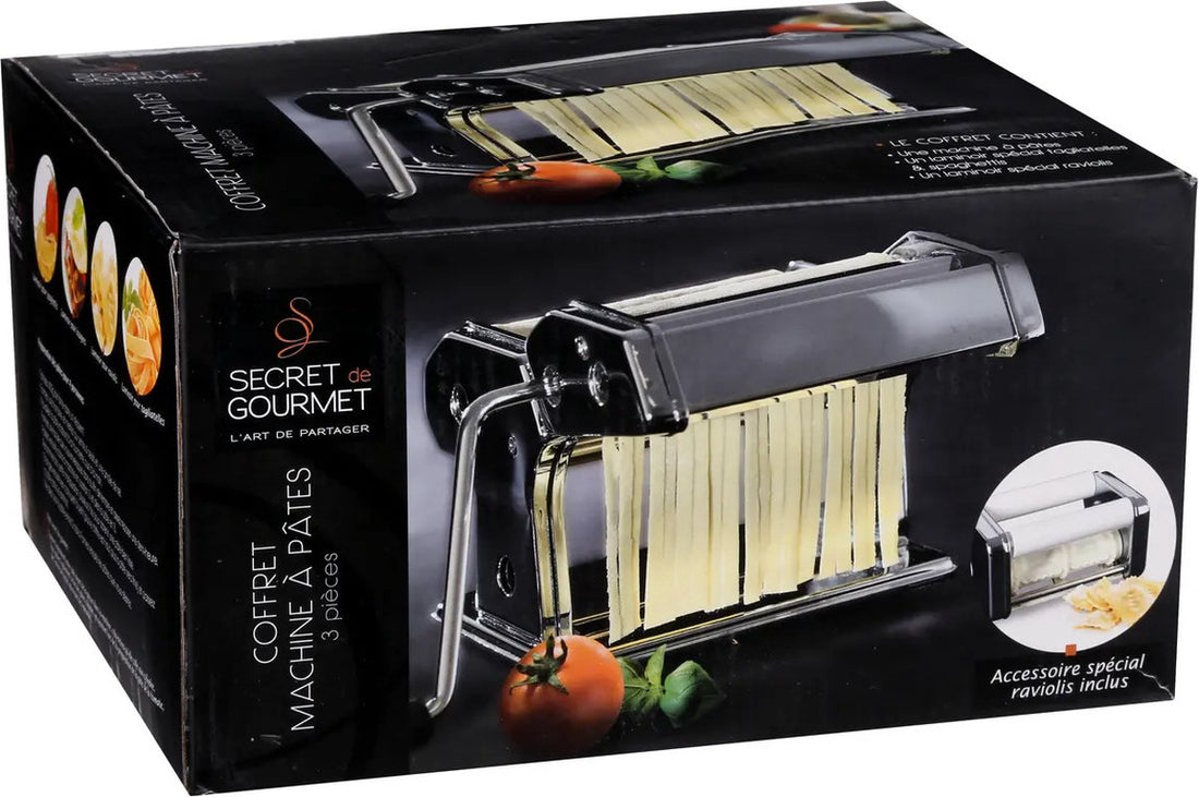 5Five Pasta machine with table clamp - stainless steel - silver - L37 x W15 x H20 cm