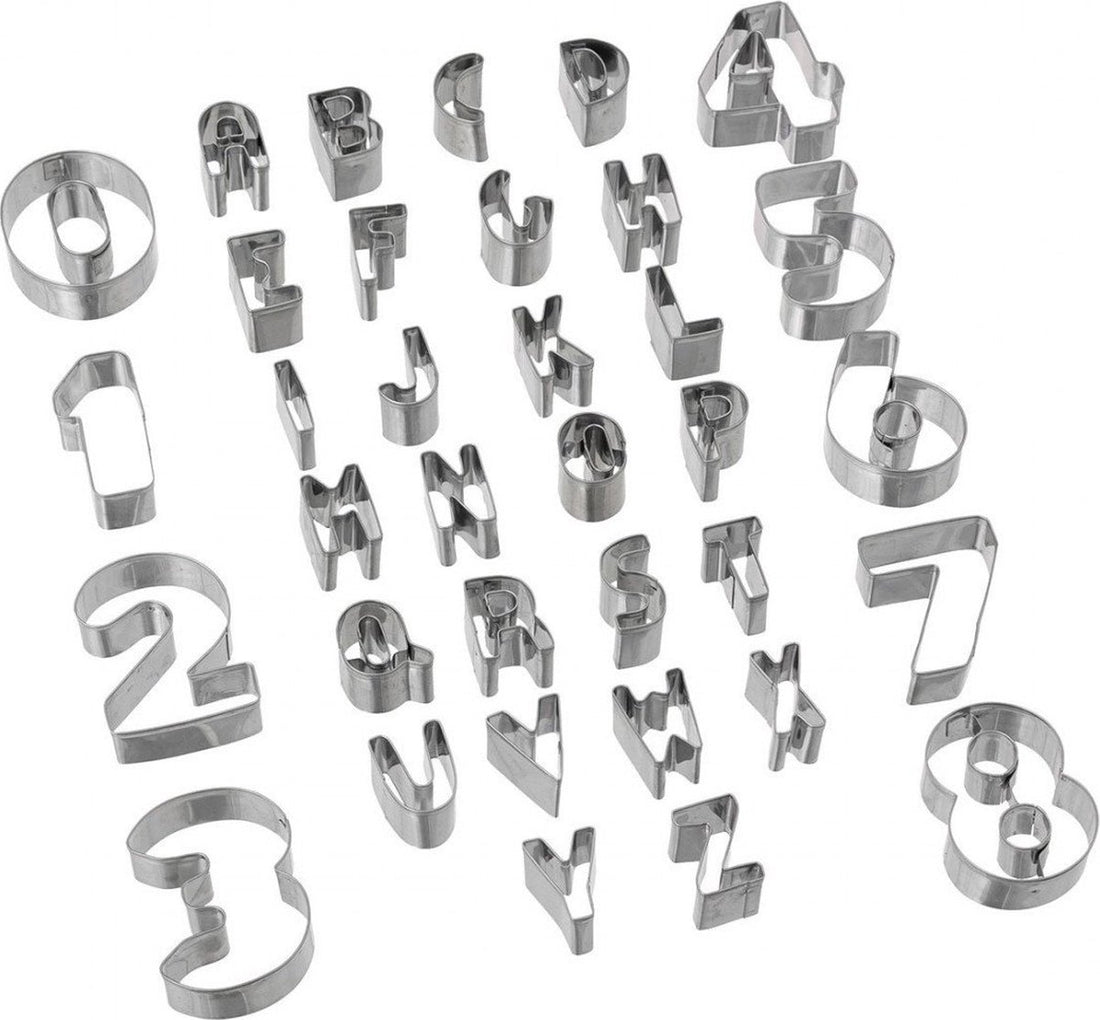 Edelstahl-Ausstechformen - 35-teiliges Set - Silber