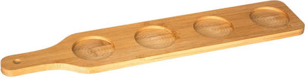 5Five Planche de service/planche apéritive pour amuse-bouches/sauces/tapas - faïence - noir - avec 4 petits bols