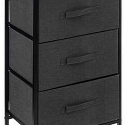 5Five Tissa meuble de rangement 3 tiroirs en acier - 45x30x73cm - Anthracite